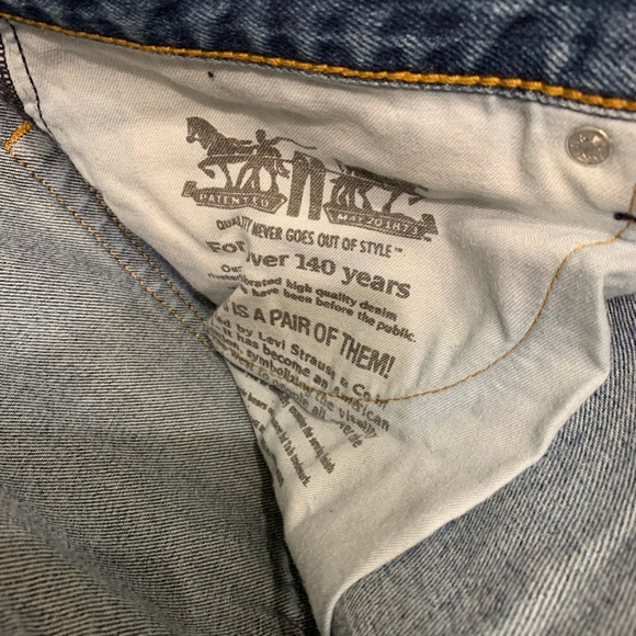 Men Levi's 505 Medium Stonewash Regular Fit Straight Leg 40x32 -4891 Red Tag - Picture 6 of 11